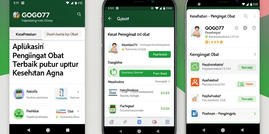 Antarmuka GOGO77 yang ramah pengguna untuk Pengingat Obat.