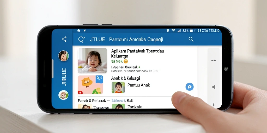 Tampilan antarmuka pengguna JTBLUE yang sederhana dan informatif.