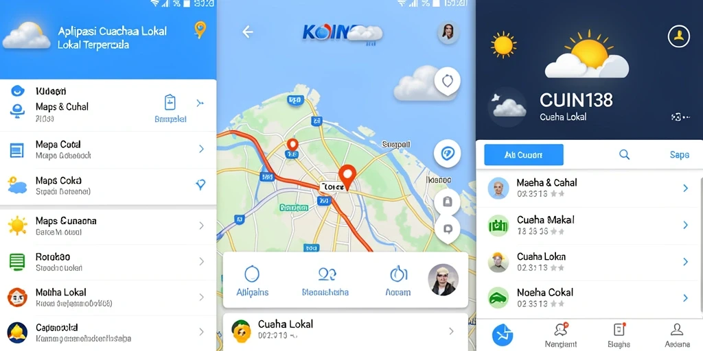 Antarmuka pengguna KOIN138 menampilkan informasi cuaca lokal dengan jelas.
