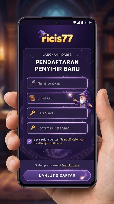 Panduan Registrasi Akun Baru ricis77 untuk Pengguna Android